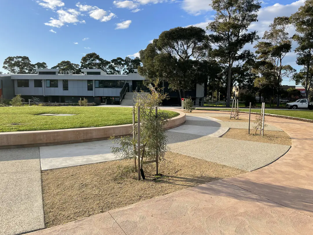 Maintained commercial garden area