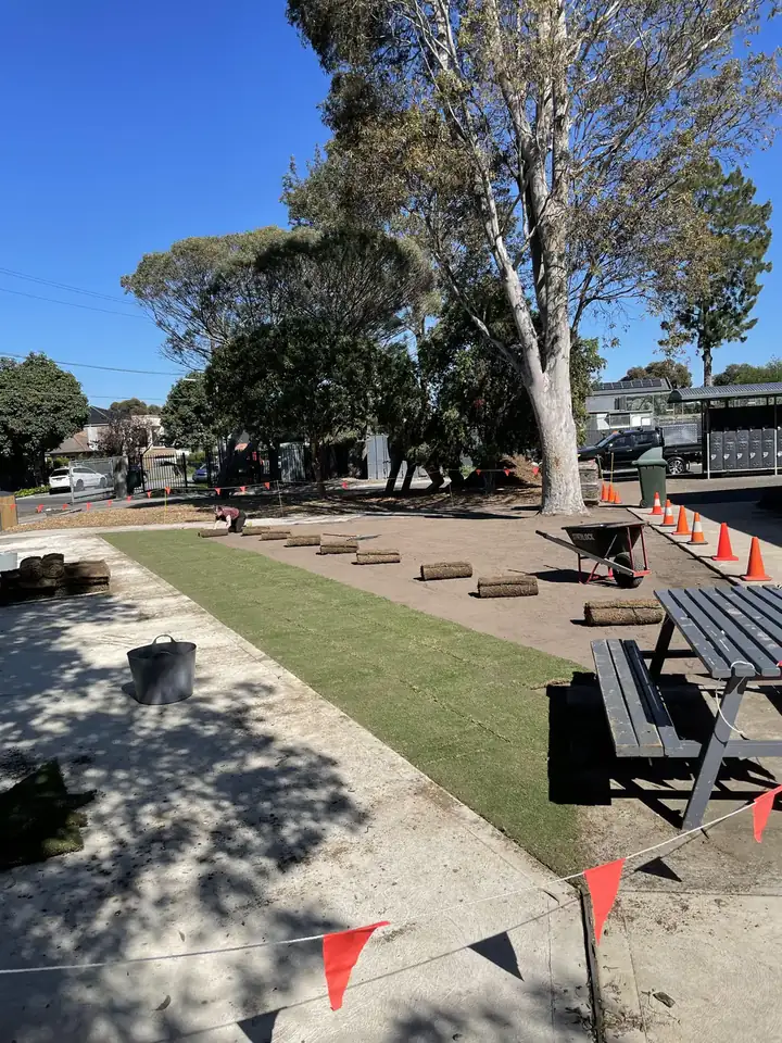 Lawn installation work